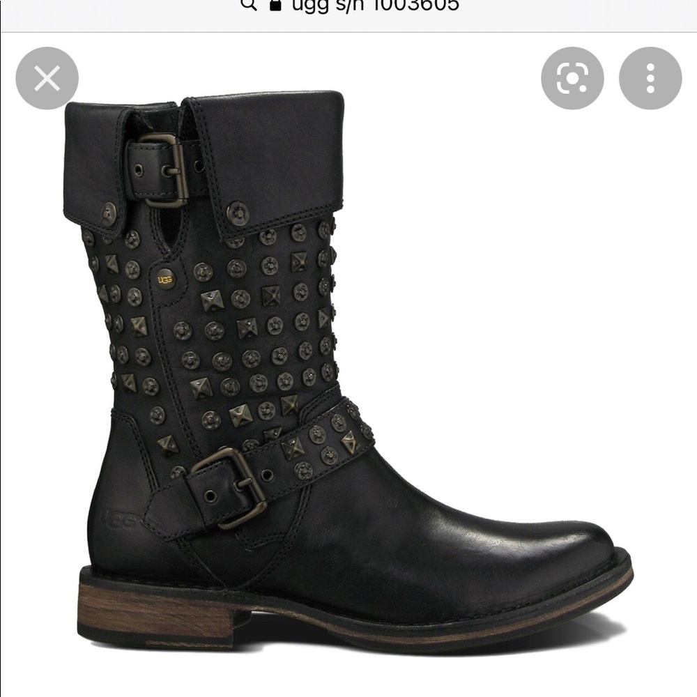Ugg conor stud boots sz 5.5 black new!